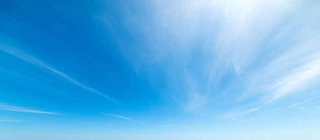 Blue sky with white soft clouds