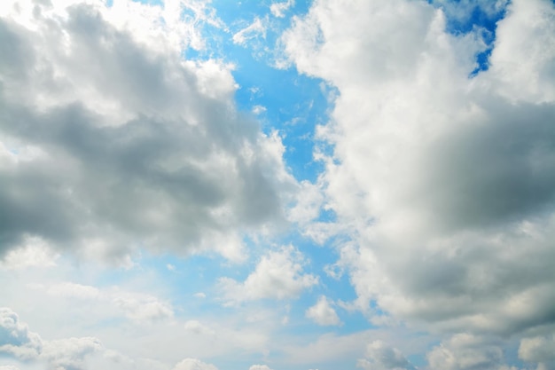 Blue sky with white soft clouds