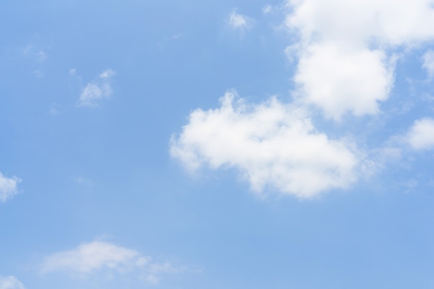 Blue sky with white soft clouds