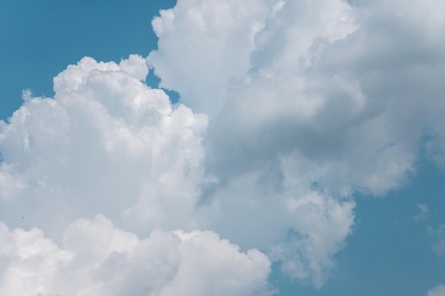 blue sky with white soft clouds