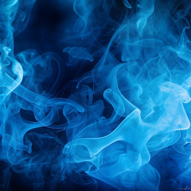 Blue smoke abstract background texture