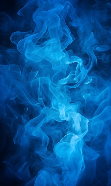 Blue smoke abstract background texture