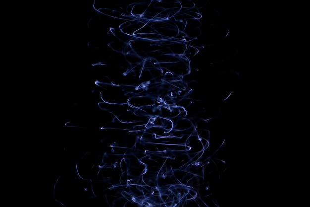 Blue smoke on a black background