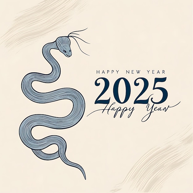 Photo a blue snake with the number 2025 on it