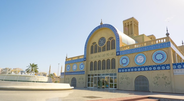 Blue Souk or Central Market is located in the centre of Sharjah city in United Arab Emirates or UAE