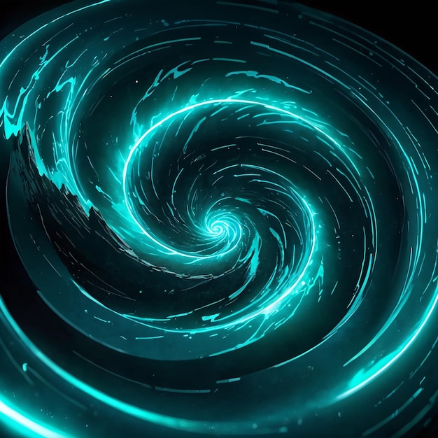 Photo a blue spiral is shown with a green and blue spiral