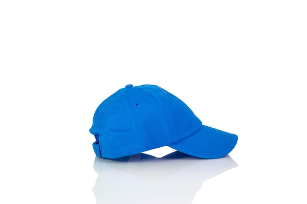 Photo blue sports cap isolated on a white background