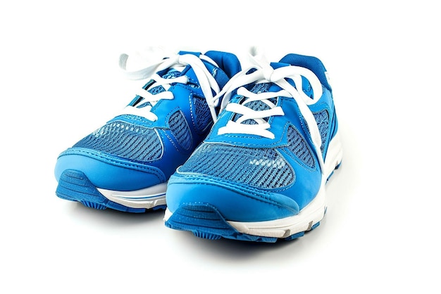 blue sports shoes isolated on a white background