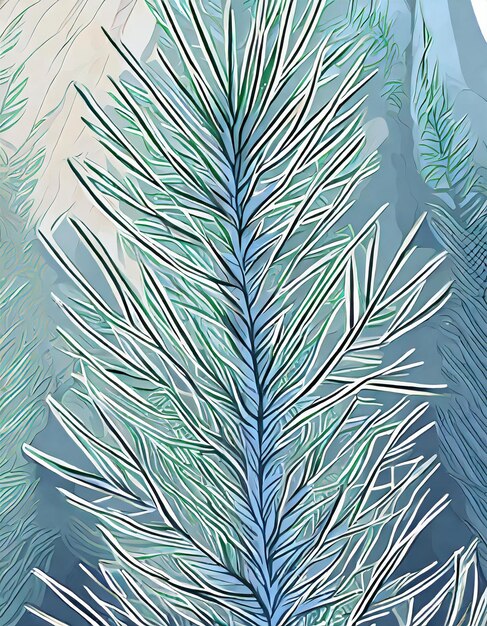 Blue spruce tree illustration