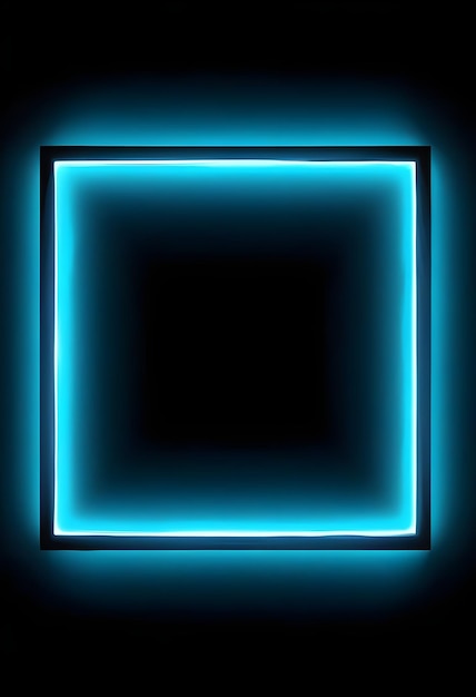 Photo a blue square box with a square in the middle