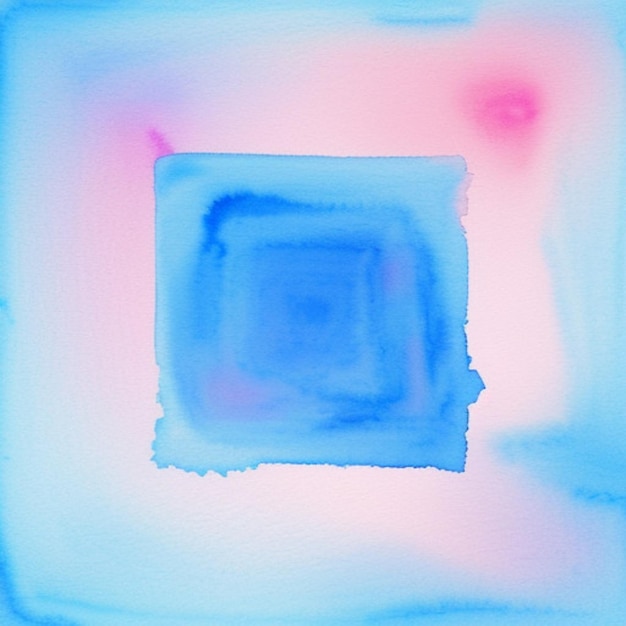 a blue square with a pink and blue background that has a square in it