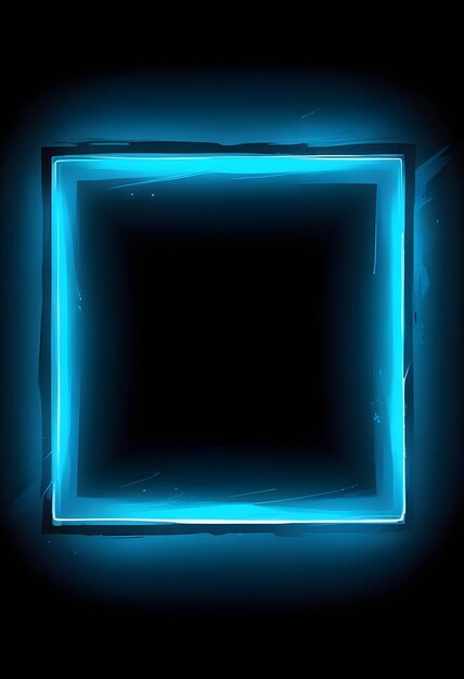 Photo a blue square with a square in the middle