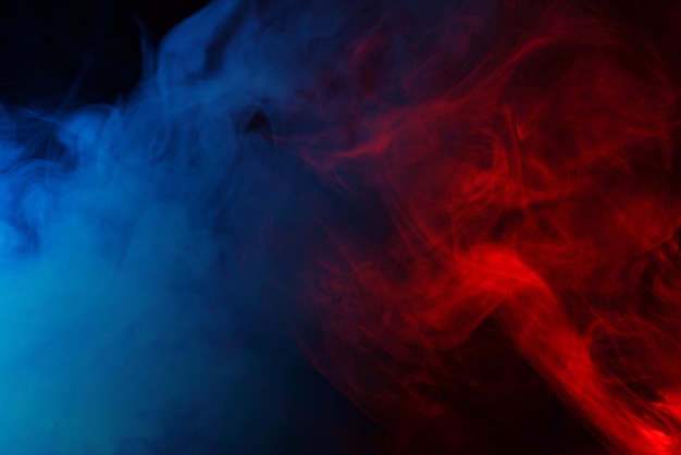 Blue steam on a black background