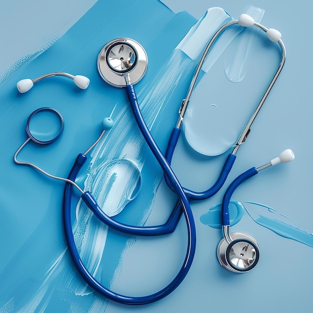 a blue stethoscope with a blue stethoscope on it