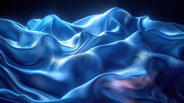 Blue Stylized Smoke Wisps Abstract Background