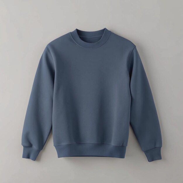 Photo a blue sweater with a white collar that says  t - shirt