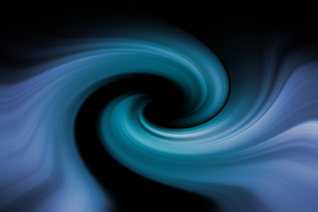 Photo a blue swirl in a black background