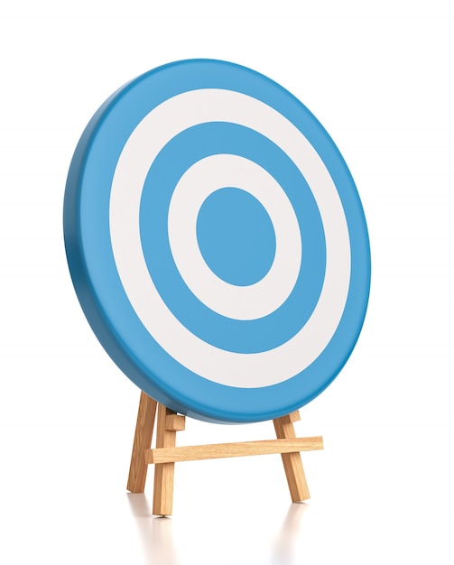 Blue Target on White