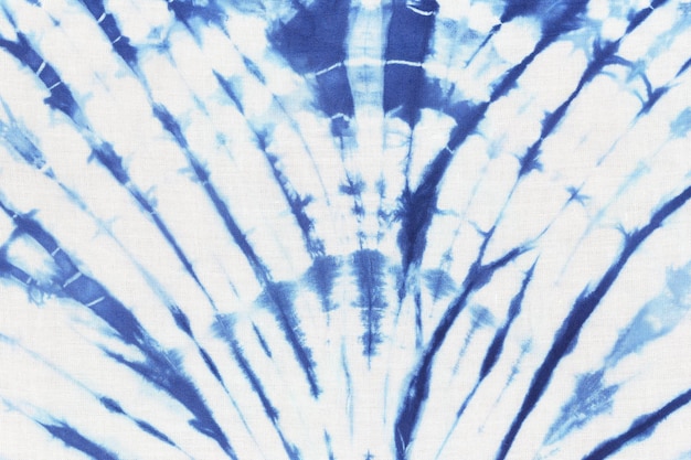 Blue tie dye fabric texture background for design in your work