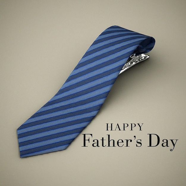 a blue tie that says happy fathers day on it