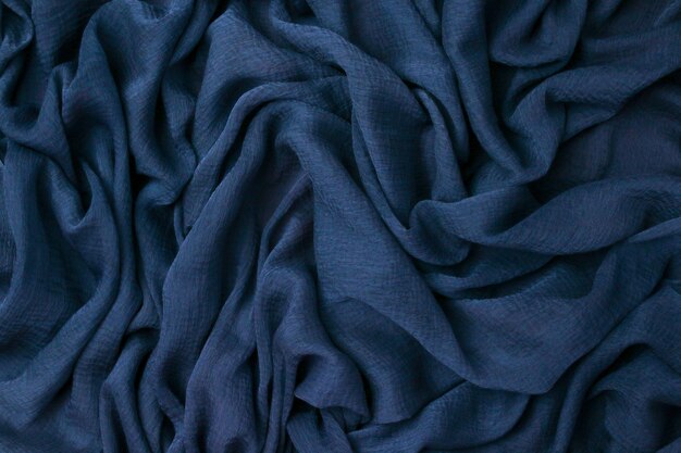 Blue toned abstract textile texture background