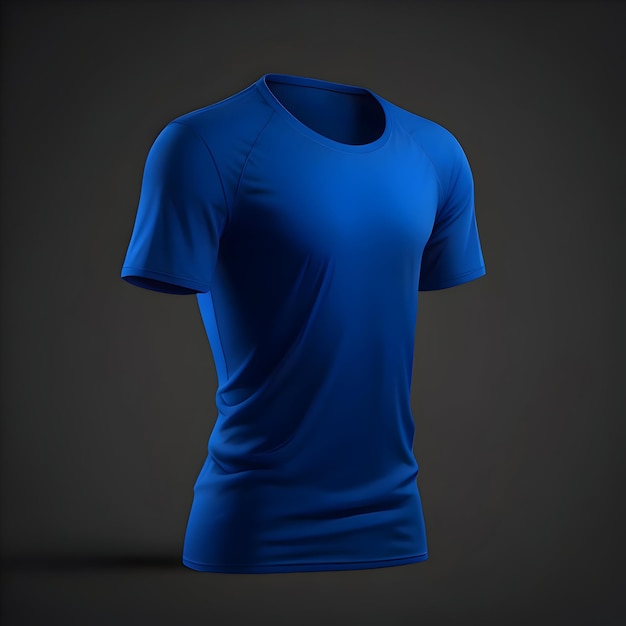 blue tshirt Mockup black background