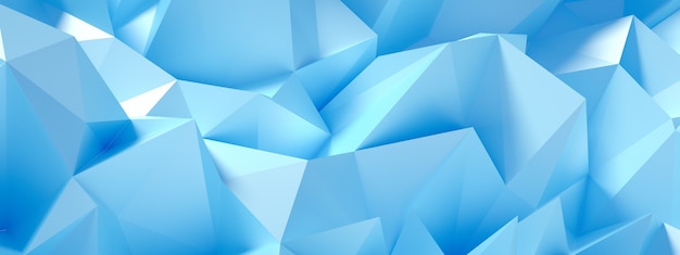 Blue, turquoise background with crystals, triangles.