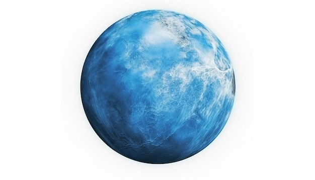 Blue Venus Planet Front View