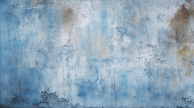 A blue wall with a white and brown paint that says'blue '