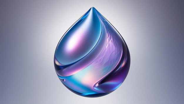 Photo a blue water drop that is made by the company of the company