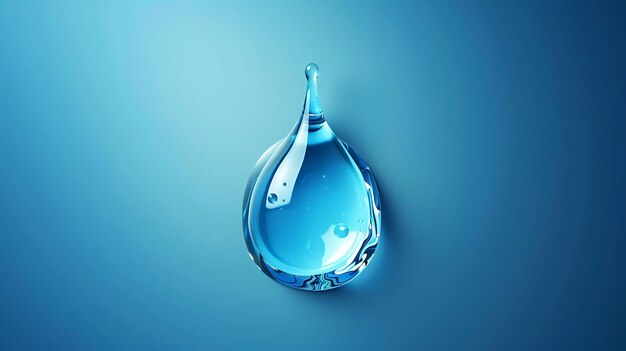 a blue water drop with the words quot water drop quot on it