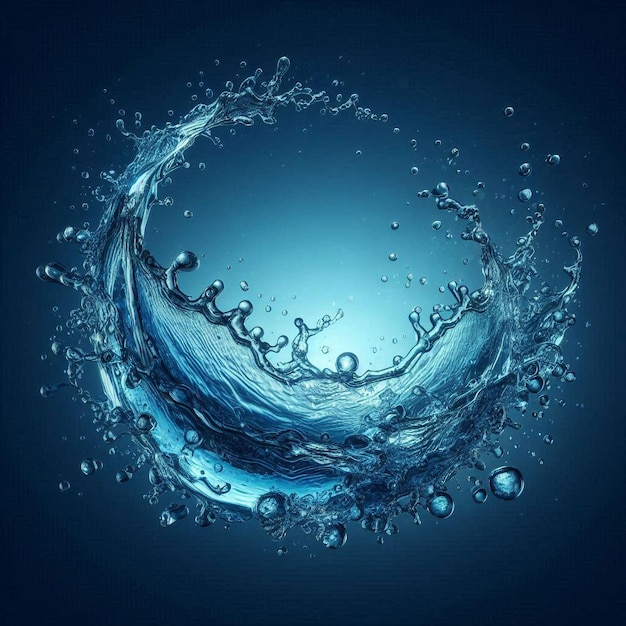 a blue water splash