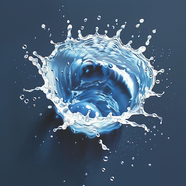 a blue water splash