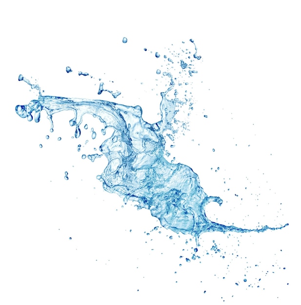 Blue water splash