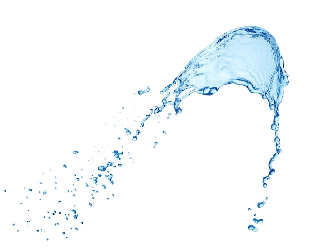 Blue water splash