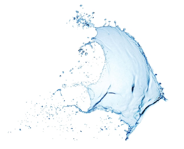 Blue water splash