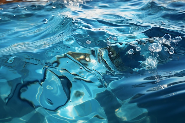 Blue water surface patterns