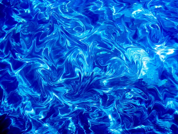 A blue water with a pattern of swirls in it