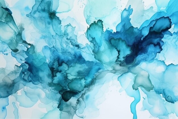 Photo blue watercolor abstract background