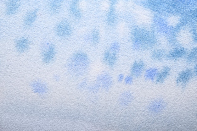 Blue Watercolor brush strokes background Abstract clear Aquarelle texture with spots and dots