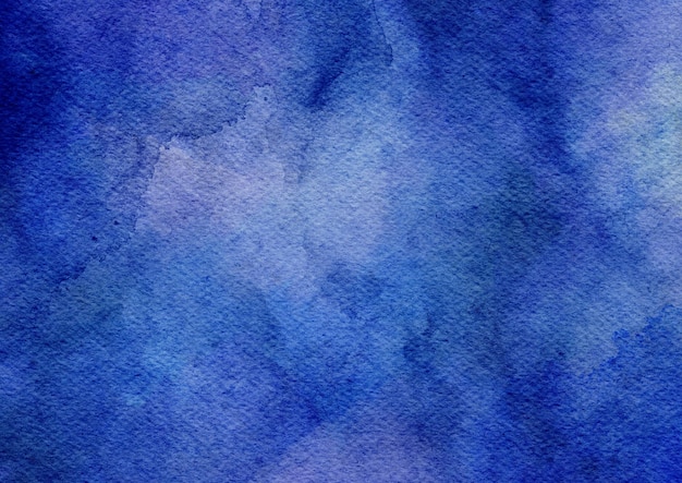 Blue watercolor pain on paper texture Beautiful background with stain watercolor