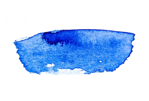 Blue watercolor paint brush