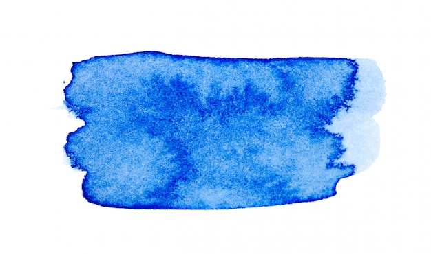 Blue watercolor paint brush