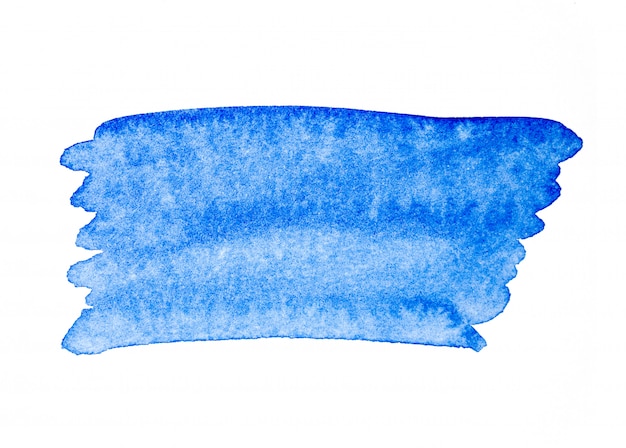 Blue watercolor paint brush