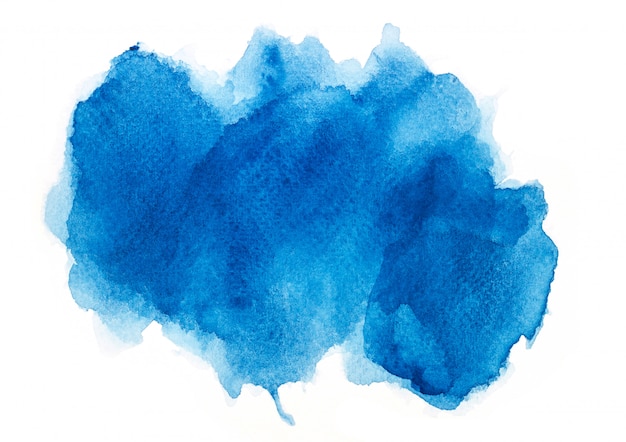 blue watercolor on paper.