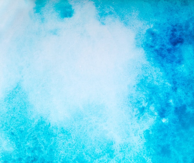 Blue watercolor splash stroke background. by drawing