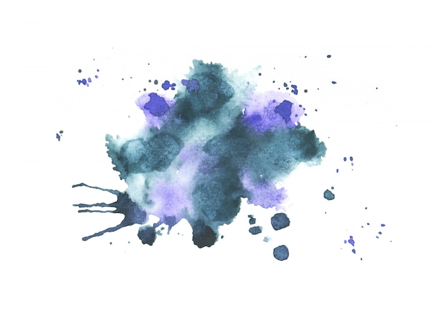 blue watercolor stain shades paint stroke 