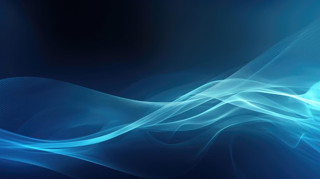 Blue wave abstract background technology Generative AI AIG21