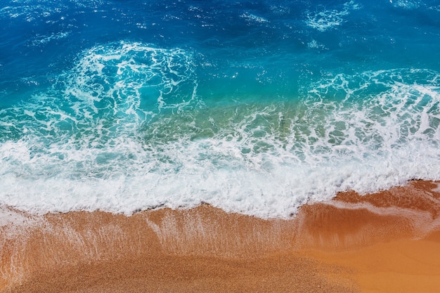 Blue wave on the beach.