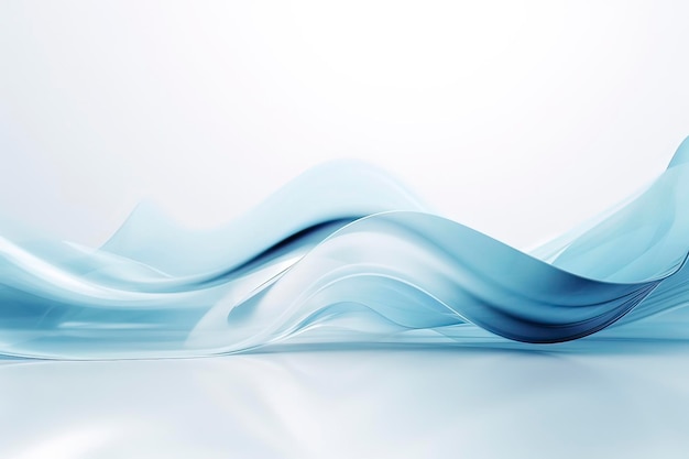 A blue wave with a white background